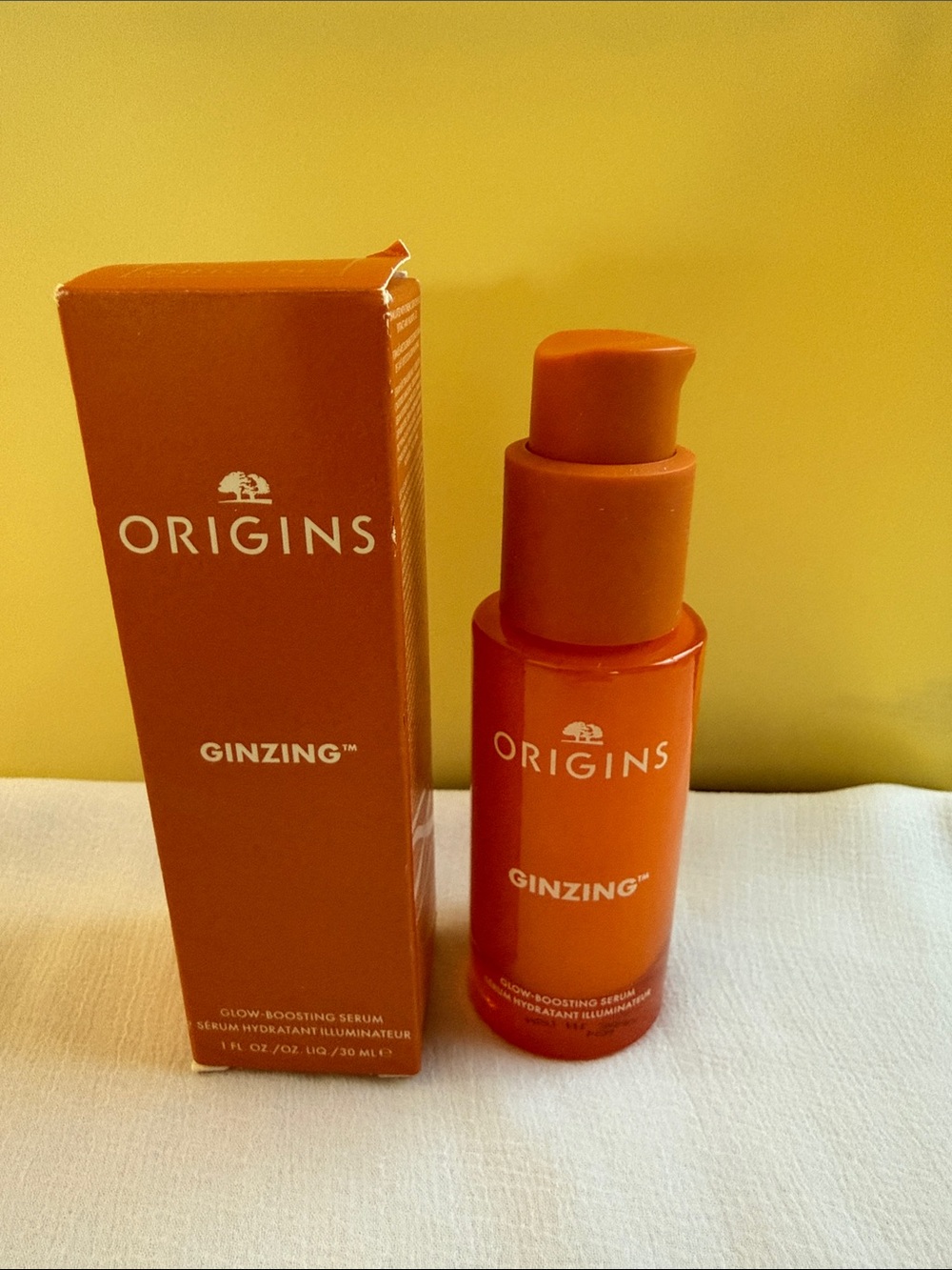 Origins GinZing Radiance Serum - Bright Orange Bottle